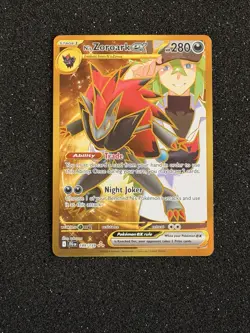 Pokemon TCG Journey Together N's Zoroark EX Gold Hyper Rare Card 189/159 - Image 1