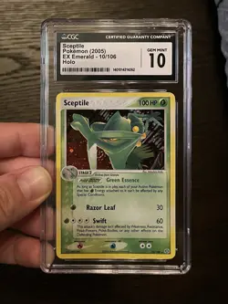 Sceptile CGC 10 Pokemon 2005 EX Emerald 10/106 Holo Rare Swirl Low POP 40 - Image 4