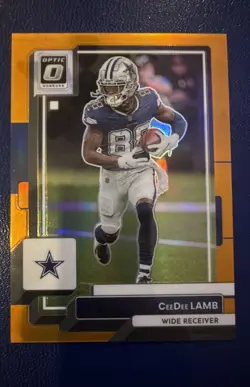 2022 Panini Donruss Optic - CeeDee Lamb #54 Orange Prizm /199 - Image 1