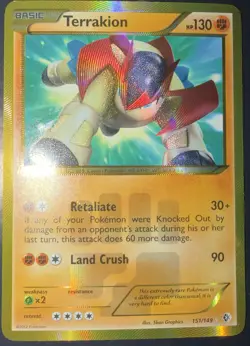 Pokemon Terrakion 151/149 Boundaries Crossed Secret Rare Full Art Holo - Image 1