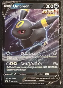 Pokemon TCG Umbreon V Sword & Shield SWSH203 Holo Promo Card - NM - Image 1