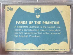 Vintage 1966 Batman B Series Blue Bat Back Logo #24B FANGS OF THE PHANTOM PSA 7 - Image 4