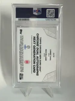 24 Topps Chrome UEFA Euro Lamine Yamal Nico Williams Dual Auto /25 PSA 9 Spain - Image 2