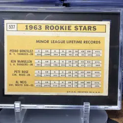 1963 Topps Pete Rose RC #537 SGC 2.5 Rookie Stars HOF Reds – TRUE ROOKIE 🔥 - Image 3