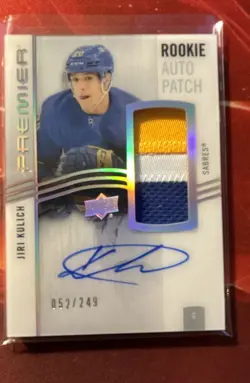 2023-24 Upper Deck Premier - Acetate Rookie Auto Patch Jiri Kulich #AR-KU /249 - Image 1