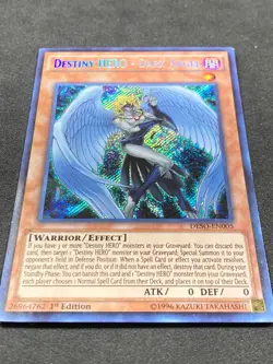 YuGiOh! Destiny HERO - Dark Angel | DESO-EN005 | Secret Rare | 1st Edition | MP - Image 2