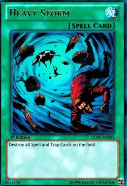Heavy Storm LCJW-EN284 X 3 ULTRA HOLO Rare 1st Ed Yugioh - Image 1