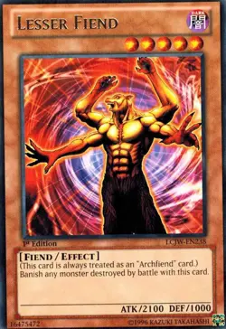 Lesser Fiend LCJW-EN238 X 3 Rare 1st Ed Yugioh - Image 1