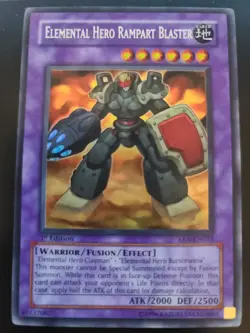 YuGiOh Elemental Hero Rampart Blaster Ultra Rare EEN-EN033 1st Edition LP - Image 1