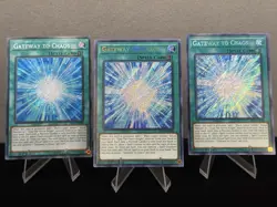 Yugioh 3x Full Play Set: Gateway to Chaos SHVA-EN058 Secret Rare 1st Ed NM - Image 1