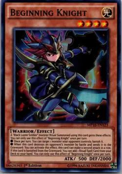 Beginning Knight MP16-EN123 2016 Mega-Tins Mega Pack Yu-Gi-Oh Unlimited LP - Image 1