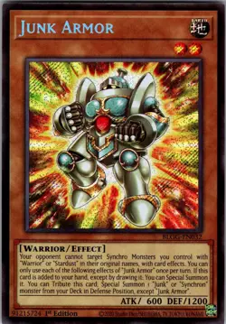 Yu-Gi-Oh Junk Armor BLGG-EN032 1st Edition Secret Rare NM - Image 1