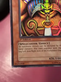 Konami Yu-Gi-Oh! TCG Exodia the Forbidden One Lob-124 1st Edition MP Holo - Image 5