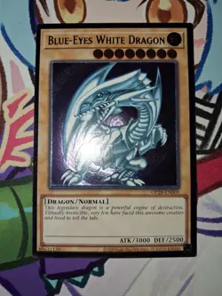 Blue-Eyes White Dragon OP28-EN001 Ultimate Rare Lightly Played - Image 2