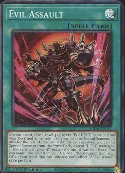 Yu-Gi-Oh! TCG Evil Assault SUDA-EN052 Supreme Darkness Foil 1st Ed EN Super - Image 1