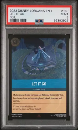 2023 Disney Lorcana 1 #163 Let It Go - Foil PSA 9 - Image 1
