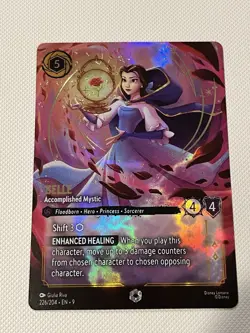 Disney Lorcana Belle - Accomplished Mystic (Enchanted) 226/204 Floodborn Foil - Image 1
