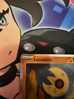 Pokemon TCG Mega Evolutions Lunatone (Mega Evolution Stamp) MEP 004 Black Star - Image 3