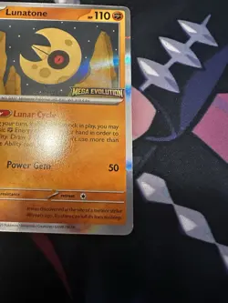 Pokemon TCG Mega Evolutions Lunatone (Mega Evolution Stamp) MEP 004 Black Star - Image 5