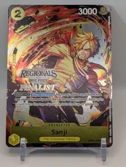 2022-24 One Piece Promo Sanji Offline Regionals Finalist #OP03-102 English - Image 1