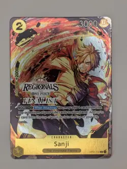 2022-24 One Piece Promo Sanji Offline Regionals Finalist #OP03-102 English - Image 2