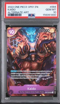 One Piece Kaido Romance Dawn Alternate Art OP01-094 PSA 10 Gem Mint - Image 1