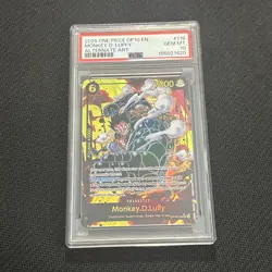 2025 ONE PIECE OP10-ROYAL BLOOD ALTERNATE ART #118 MONKEY D. LUFFY PSA 10 GEM MT - Image 1
