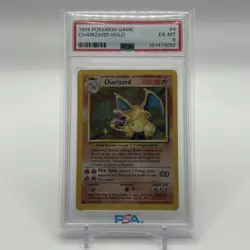 1999 Pokemon Charizard Holo Base Set #4 EX-MT PSA 6 - Image 1