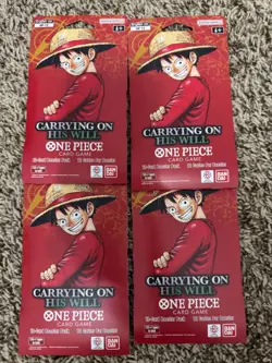 One Piece TCG OP-13 Carrying On His Will Sleeved Booster Pack Lot of 14 English - Image 2