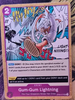 Gum-Gum Lightning (Reprint) OP09-077 One Piece NM - Image 1