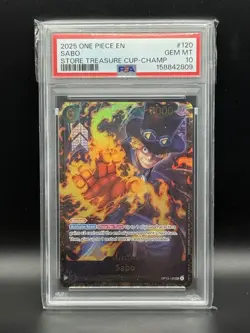 2025 One Piece Sabo Store Treasure Cup Champ OP13-120 PSA 10 GEM MINT - Image 1