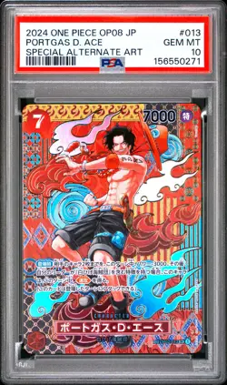 2024 ONE PIECE JAPANESE OP08-TWO LEGENDS #013 PORTGAS D. ACE PSA 10 - Image 1