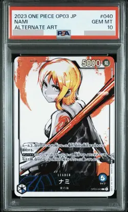 PSA 10 Nami OP03-040 L Alt Art Mighty Enemies 2023 ONE PIECE Card Game Japanese - Image 1