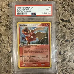 Pokemon 2007 EX Power Keepers Blaziken Holo Rare Card 5/108 PSA 9 Mint LOW POP - Image 1