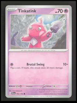 Tinkatink 102/193 Common SV02: Paldea Evolved Pokemon tcg Card CB-1-3-C-18 - Image 1