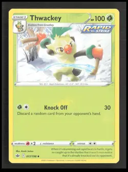 Thwackey 017/198 Uncommon SWSH06: Chilling Reign Pokemon tcg Card CB-1-3-C-7 - Image 1