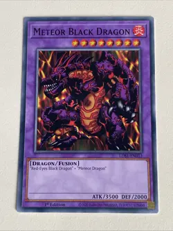 Yugioh - Meteor Black Dragon - 1st Edition NM - Plus Free Holo Card - A - Image 1