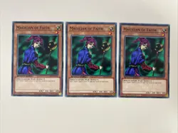 Yugioh - Magician of Faith x 3 - 1st Edition NM - Plus Free Holographic Card - A - Image 1