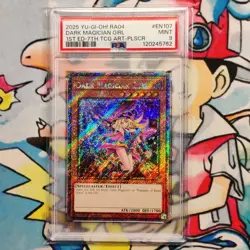 PSA 9 Dark Magician Girl (7th Art) Prismatic Secret Rare RA04-EN107 Yu-Gi-Oh! - Image 1