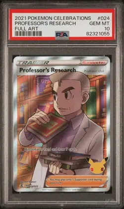 Professor’s Research (Full Art) - 25th Pokemon Anniversary Celebrations PSA 10 - Image 1