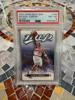 2003 Michael Jordan Upper Deck MVP Silver SP PSA 8 NM-MT #190 Washington Wizards - Image 1