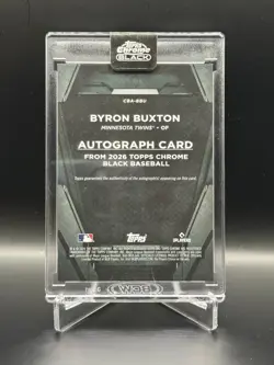 2026 Topps Chrome Black Byron Buxton Auto #CBA-BBU 07/25 Mini-Diamond - Image 2