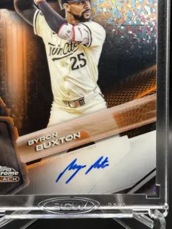 2026 Topps Chrome Black Byron Buxton Auto #CBA-BBU 07/25 Mini-Diamond - Image 3