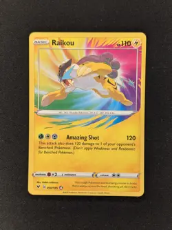2021 Pokemon Card Raikou 050/185 Amazing Rare Vivid Voltage Holo (NM/M) - Image 1