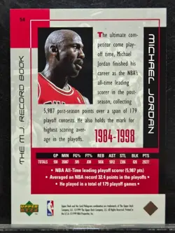 Michael Jordan 1999 Upper Deck Career Collection #54 The Championship Years - Image 2