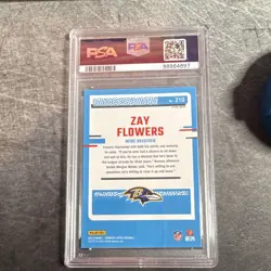 Panini 2023 Donruss Optic Zay Flowers RC Ravens Green Hyper Prizm #210 PSA 10 - Image 2