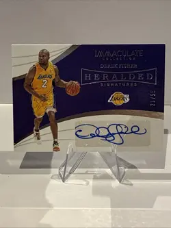 2018-19 Immaculate Collection - Heralded Auto Derek Fisher #HS-DFS /99 Lakers - Image 1