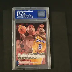 1996-97 Fleer Ultra Kobe Bryant Rookie Base #52 Lakers PSA 9 - Image 2