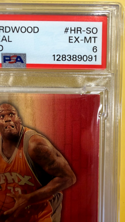2008 Topps Hardwood Relics Red 02/25 Shaquille O’Neal TWO-COLOR Patch PSA 6 1/1 - Image 5