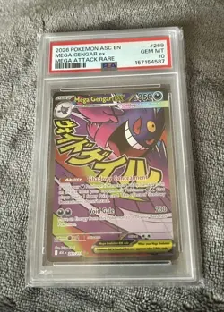 Mega Gengar EX - 269/217 - Mega Attack - Ascended Heroes - PSA 10 - Pokemon TCG - Image 1